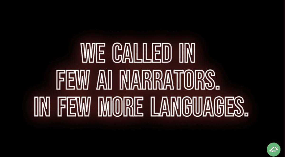 700 AI narrators in over 75 languages.