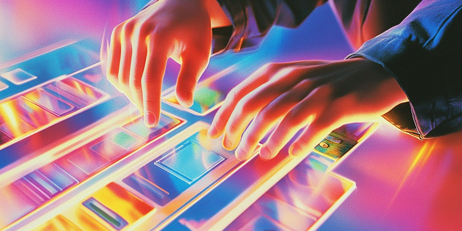 YouTube creator using AI voice cloning tool on laptop to generate personalized narration for videos