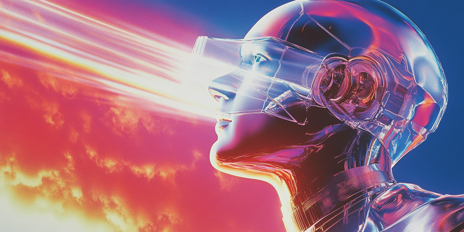 Creator recording in studio surrounded by AI waveform graphics, representing non-robotic AI voice cloning for YouTube videos.