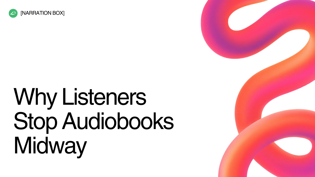 Audiobook narrator waveform showing emotional pacing shifts and tone variation for immersive listening experience