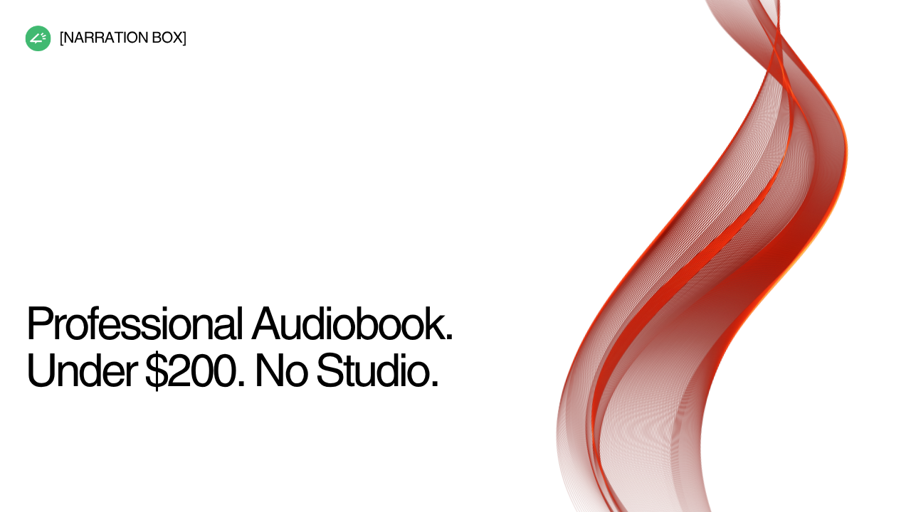 Author using AI voice generator to produce audiobook under $200 with Narration Box in 2026