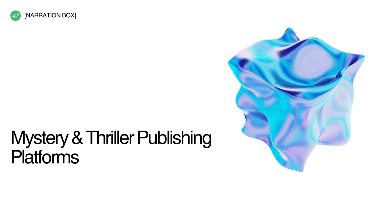 Publishing platforms for mystery and thriller books and audiobooks used by indie authors in the US and UK including Amazon KDP, Kobo and IngramSpark.