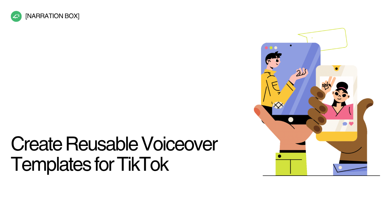 TikTok creator building reusable voiceover templates using AI voice for TikTok to scale short-form video content creation in the US creator economy