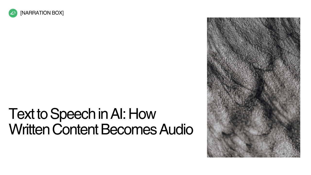 AI text to speech technology converting written text into natural AI voice audio for creators and businesses in the US and UK