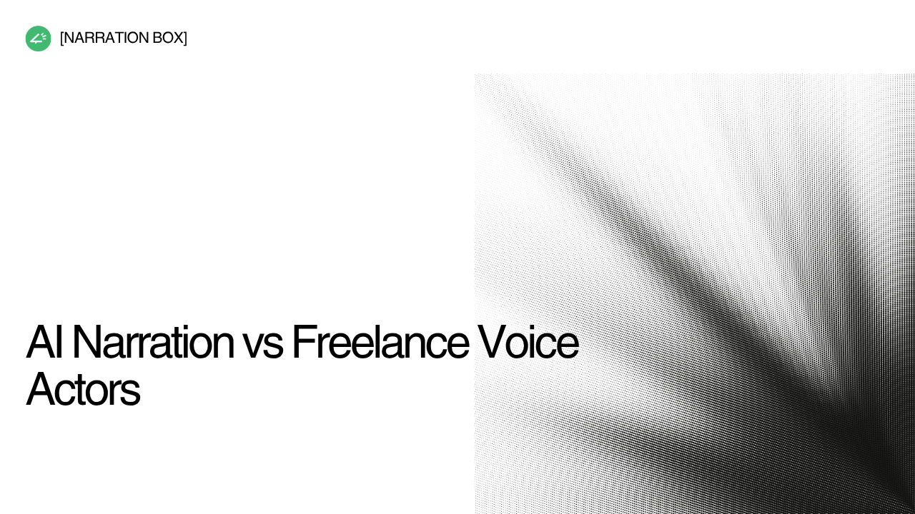 AI narration vs freelance voice actors for audiobooks and text to speech projects in the US and UK